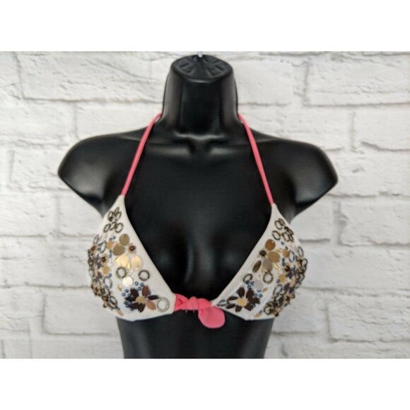 Victoria Secret Bikini Top Extra Small XS Boho embellished swimwear - Picture 2 of 8
